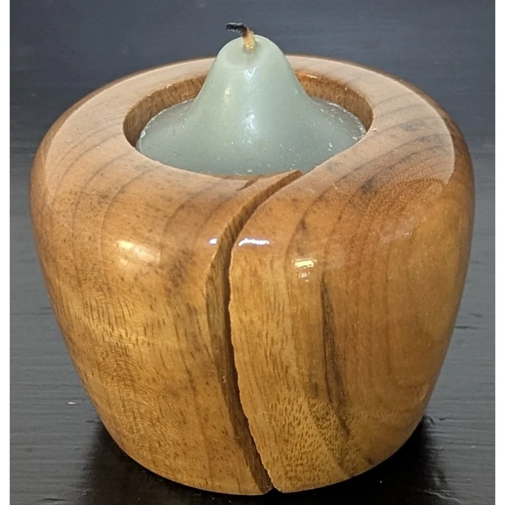 The Wooden Nickel Myrtlewood Votive Candle Holder Port Oreford Oregon